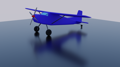 low poly bush plane preview image